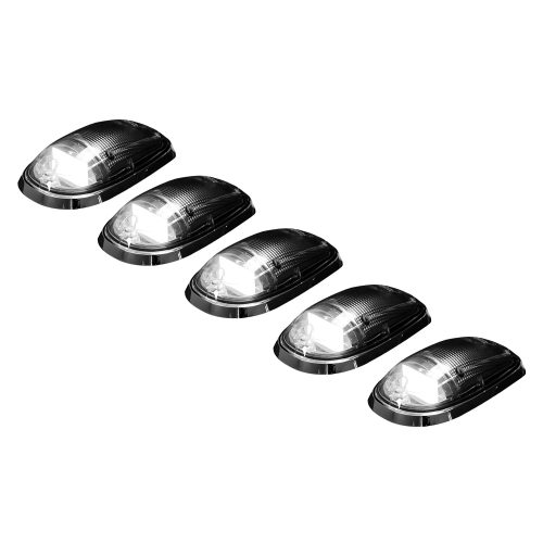 Recon 5-Pc Clear Cab Roof Lights White OLEDs 03-19 Dodge Ram